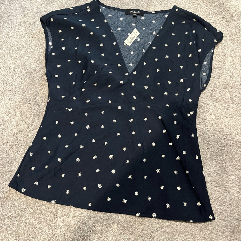 NWT Madewell Top with Delicate Floral Pattern